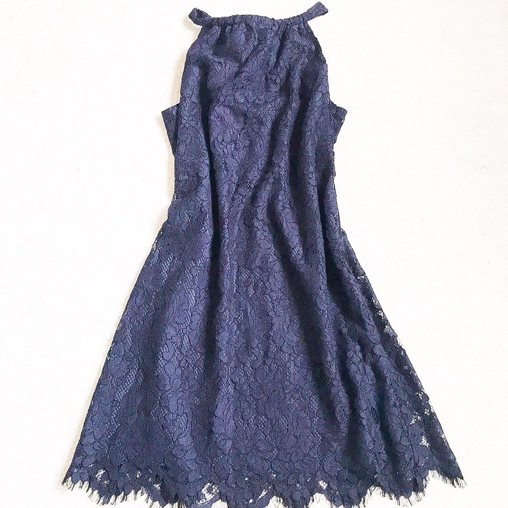 NWT Trina Turk Juju Halter Dress Navy Size M